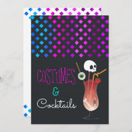 Kostüme und Cocktails Halloween-Party Einladung