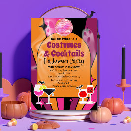 Kostüme und Cocktails Halloween-Party Einladung