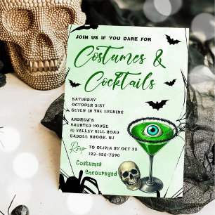Kostüme und Cocktails Halloween-Party Einladung