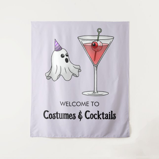 Kostüme und Cocktails Party Wandteppich (Vorderseite)