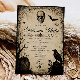 Kostüme Vintage Erwachsene Halloween-Party Einladung