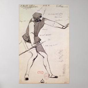 Kostümentwurf für einen Akrobaten Poster