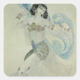 Kostümentwurf für Salome Quadratischer Aufkleber