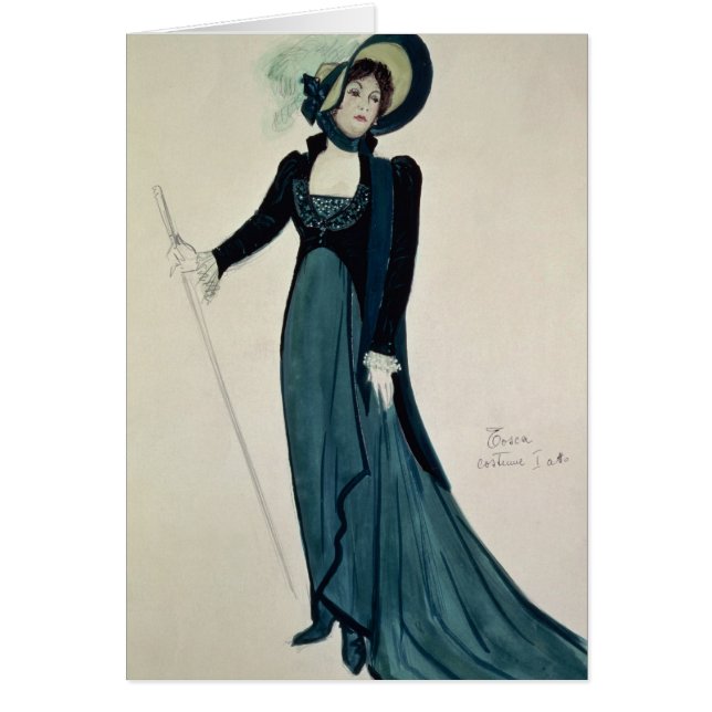 Kostümentwurf für Tosca (Vorne)