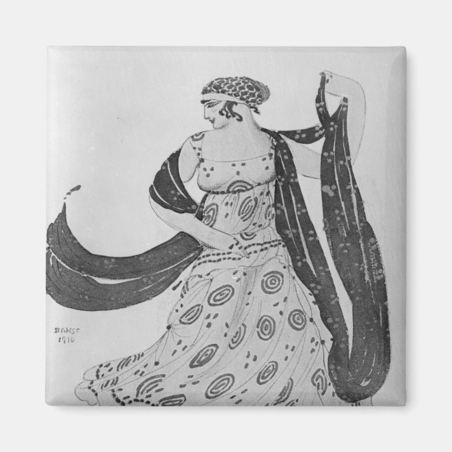 Kostümgestaltung für "Cleopatra", 1910 Magnet (Vorne)