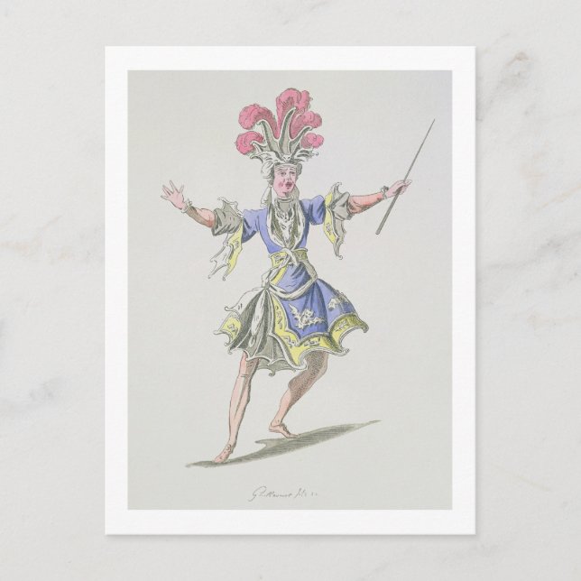 Kostümgestaltung für den Magier, in Dardanus, a li Postkarte (Vorderseite)