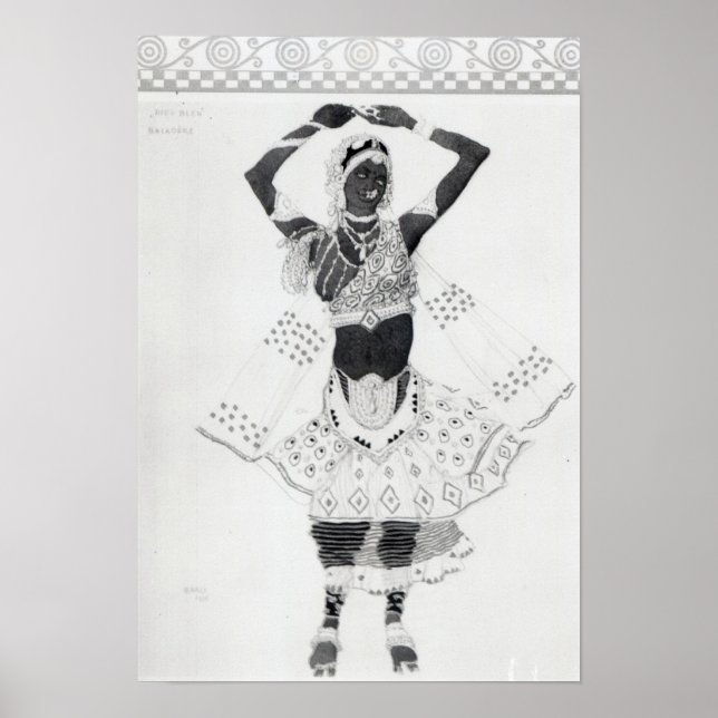 Kostümgestaltung für 'Le Dieu Bleu', 1912 Poster (Vorne)