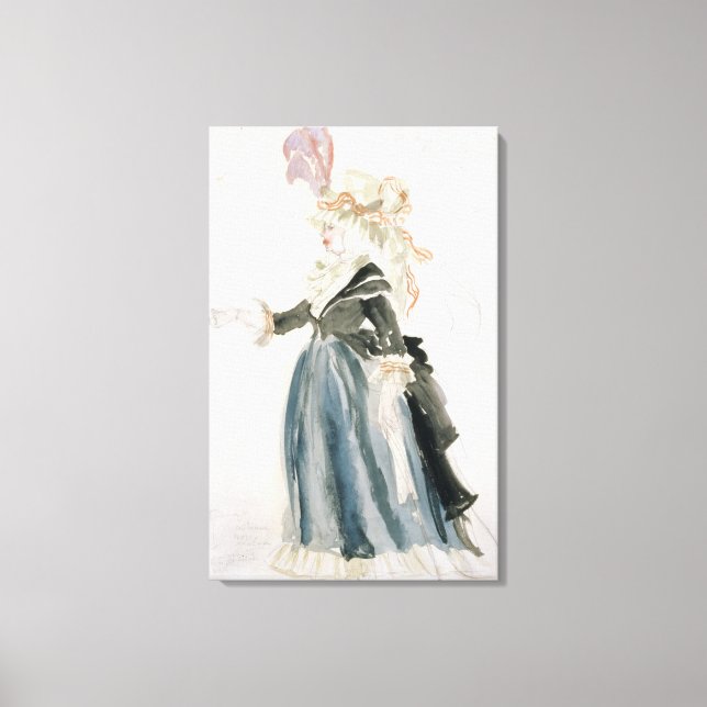 Kostümgestaltung für "Misa Sert" als "Une Dame de  Leinwanddruck (Vorderseite)