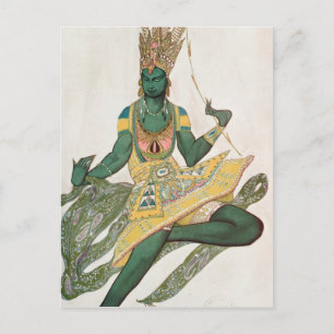 Kostümgestaltung für Nijinsky als "Blauer Gott" Postkarte