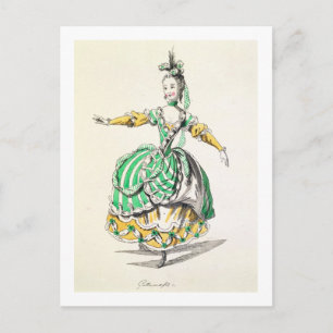 Kostümgestaltung für Phrygienne in Dardanus, einer Postkarte