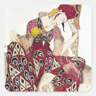 Kostümgestaltung von Nijinsky im Ballett 'La Quadratischer Aufkleber