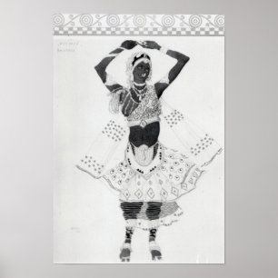 Kostümieren Sie Entwurf für "Le Dieu Bleu", 1912 Poster