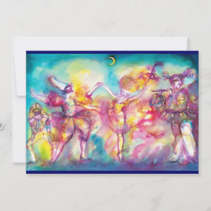 KOSTÜMPARTY, Mardi Gras Masken, Tanz, Musik Einladung