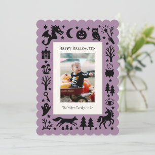 Kostümparty zum Halloween-Fest für alle Monster Feiertagskarte
