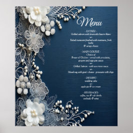 Kostümschmuck auf Blue Denim Poster