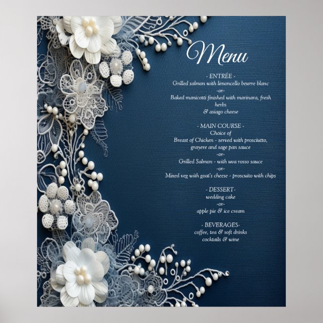 Kostümschmuck auf Blue Denim Poster (Vorne)