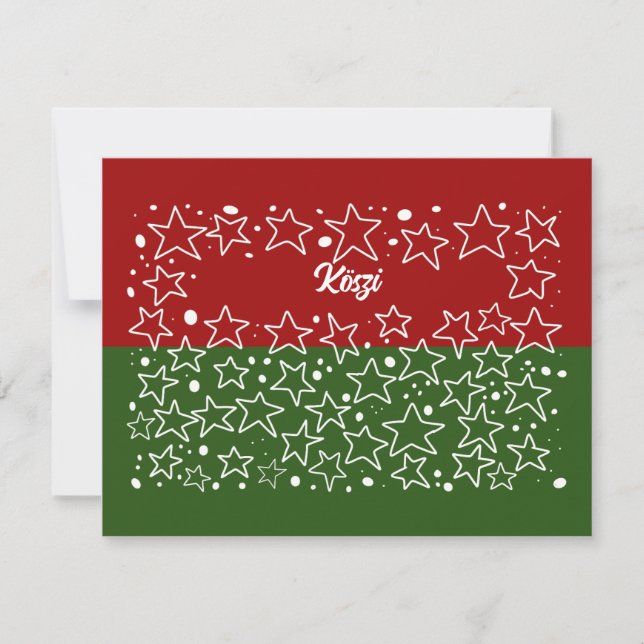 Köszi Lässig Ungarisch Danke Karte (Vorderseite)