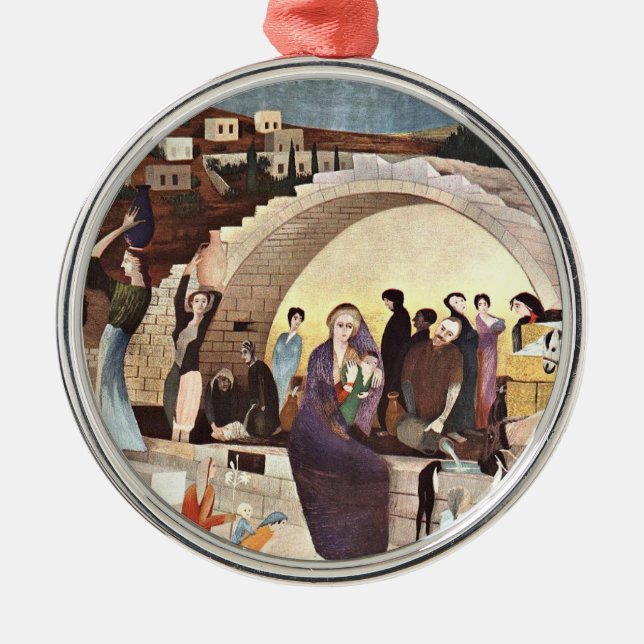 Kosztka - Marias Brunnen im Nazareth Ornament Aus Metall (Vorne)