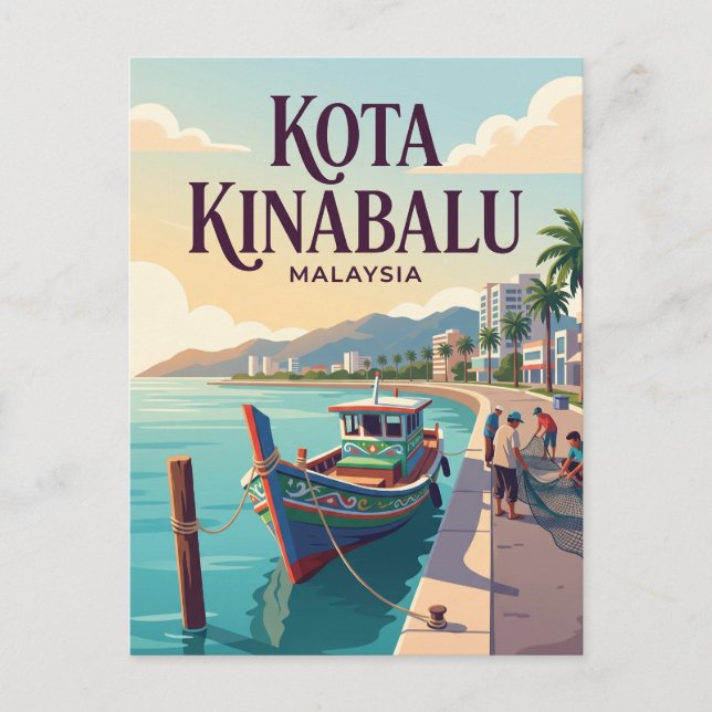 Kota Kinabalu Malaysia Postkarte (Vorderseite)