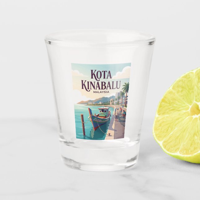 Kota Kinabalu Malaysia Schnapsglas (Vorderseite)