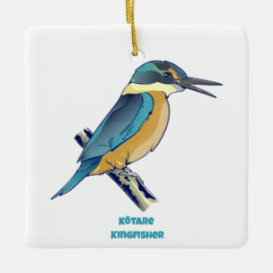 Kotare Kingfisher NZ BIRD Keramikornament