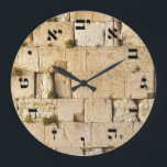 Kotel - hebräische Blockschrift Große Wanduhr<br><div class="desc">"Jewish Ausdrücke, " offers a shopping experience as you will not find anywhere else. Welcome to our store. Tell your friends about us and send them our link: http://www.zazzle.com/YehudisL?rf=238549869542096443*</div>