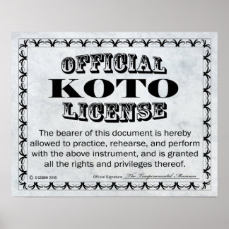 Koto-Lizenz Poster