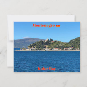 Kotor-Bucht in Montenegro Reise Postkarte
