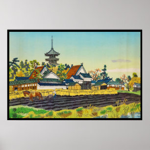 Kotozuka Eiichi, Yakushi-Tempel und Umgebung Poster