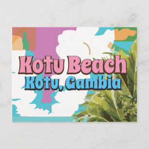 Kotu Beach Kotu, Gambia Reiseplakat Postkarte