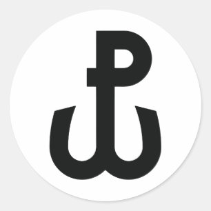 Kotwica Symbol Runder Aufkleber