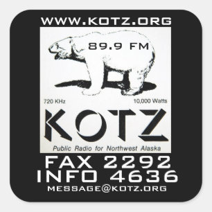 KOTZ BUCKET QUADRATISCHER AUFKLEBER