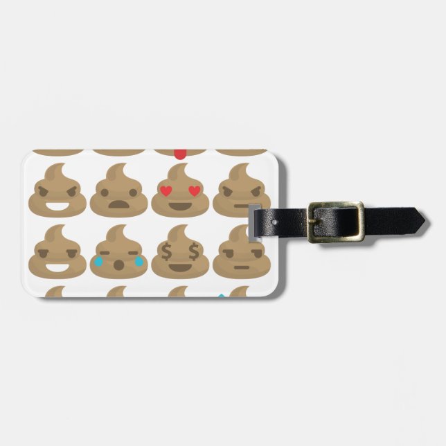 Kotz-Emojis Gepäckanhänger (Vorderseite horizontal)