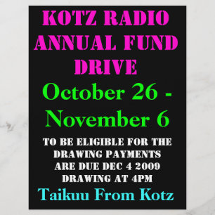KOTZ RADIO JAHRESFONDFAHRT, 2009 , 26. Oktober... Flyer