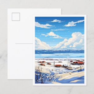 Kotzebue Alaska Vintage Reise Illustration Pos Postkarte