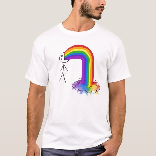 Kotzen Sie Regenbogen T-Shirt (Vorderseite)