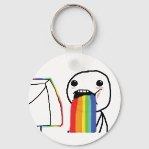 Kotzende Regenbogen Schlüsselanhänger