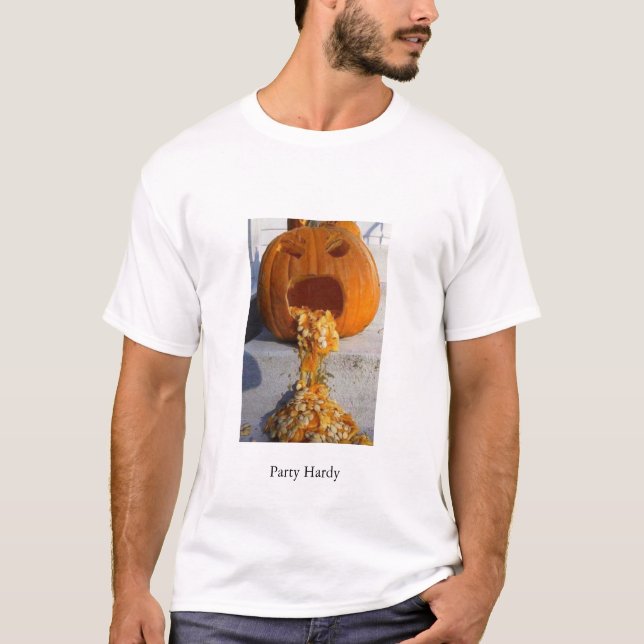 Kotzender Kürbis T-Shirt (Vorderseite)