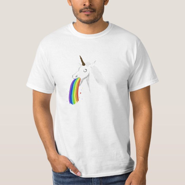 Kotzender Unicorn-T - Shirt (Vorderseite)