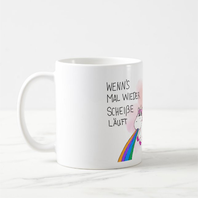 Kotzendes Einhorn Kaffeetasse (Links)