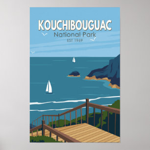 Kouchibouguac Nationalpark Kanada Vintage Kunst Poster