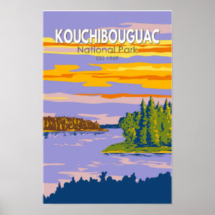 Kouchibouguac Nationalpark Reise Kunst Vintage Poster