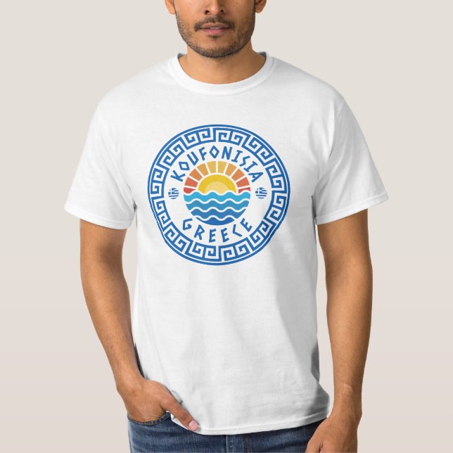 Koufonisia, Griechenland - Sonnenschein und Meer T-Shirt (Vorderseite)