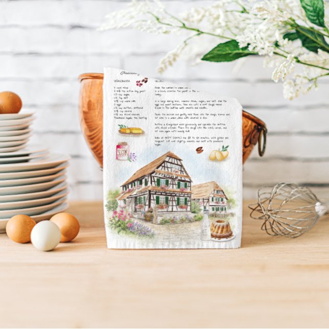 Kougelhopf d’Alsace | French Recipe Tea Towel Geschirrtuch (Von Creator hochgeladen)