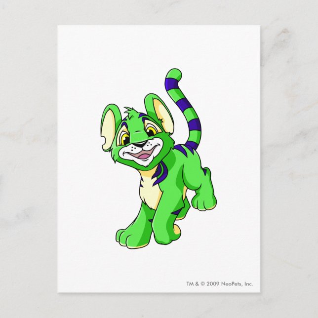 Kougra Green Postkarte (Vorderseite)