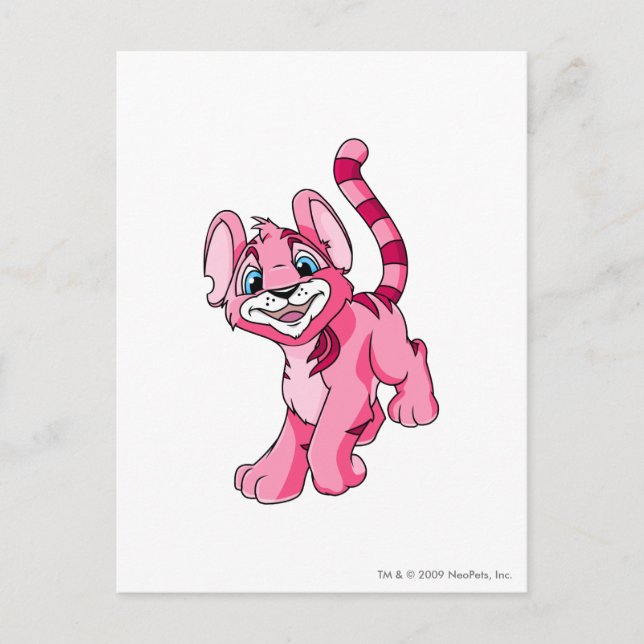 Kougra Pink Postkarte (Vorderseite)