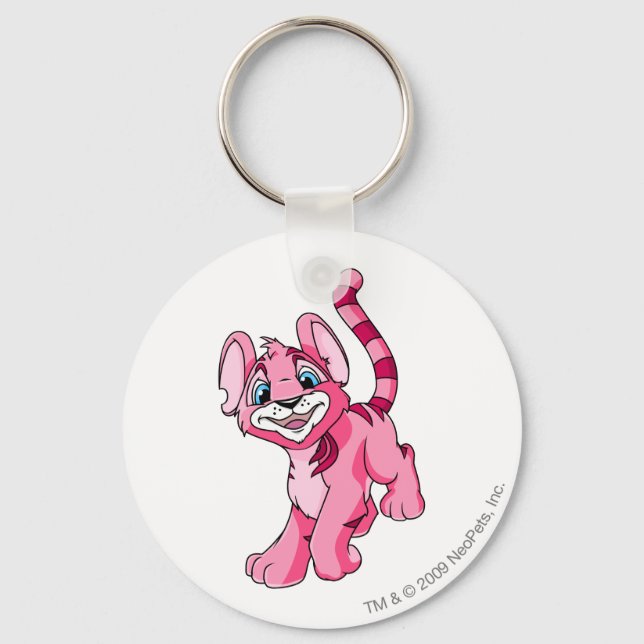 Kougra Pink Schlüsselanhänger (Vorderseite)