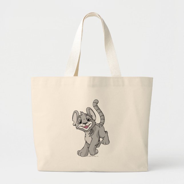 Kougra Silber Jumbo Stoffbeutel (Vorne)