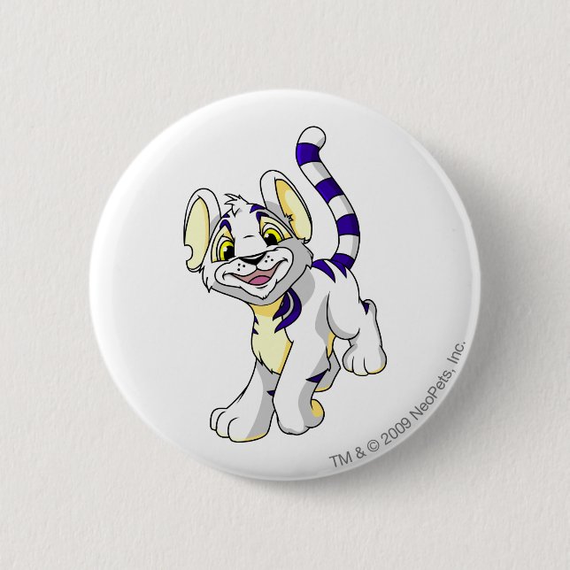 Kougra Weiß Button (Vorderseite)