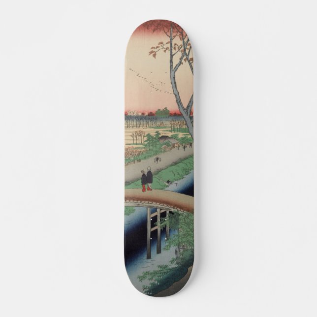 Koume Embankment Vintag Ukiyo-e japanisch Art Skateboard (Vorne)